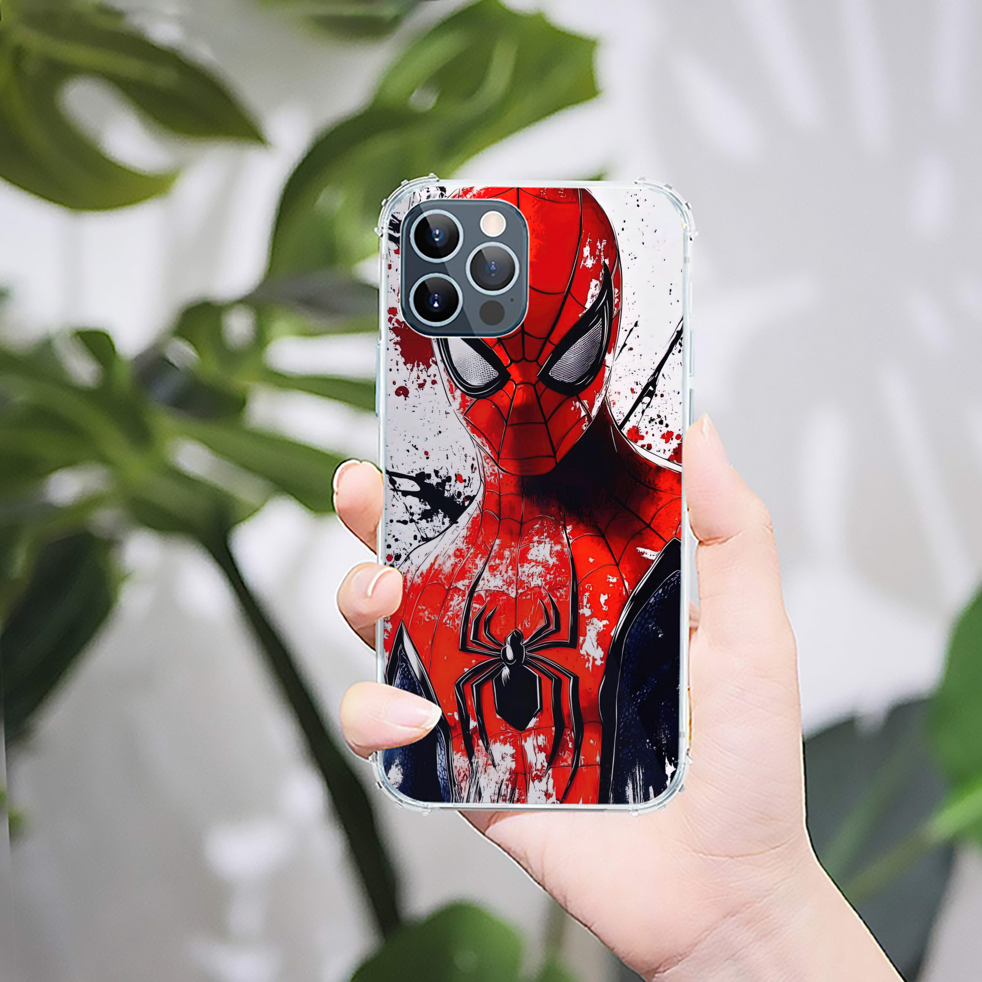 （画像用） Spider Man スパイダーマン 【iPhone 12シリーズ対応】透明スマホケース（クリアソフトケース）